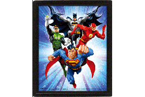 EPPL71171(3D立體海報含框架 DC漫畫 超人,蝙蝠俠.)