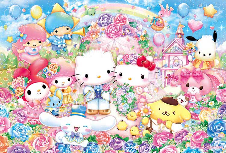 31-519(1000片拼圖 三麗鷗 Hello Kitty 婚禮派對)