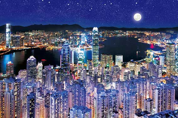 12-501(1000片夜光拼圖 香港景觀)