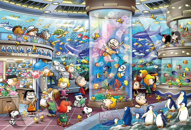 32-610S(1053片迷你拼圖 Snoopy 史努比水族館 )