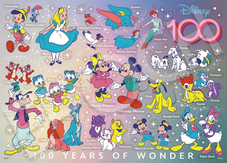 74-701(500片裝飾拼圖  迪士尼100週年紀念 附裝飾品
