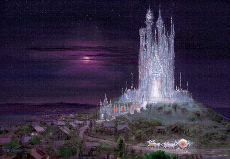 D1000-093(1000片畫布式迪士尼拼圖 灰姑娘 玻璃城堡